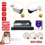 پکیج دوربین مداربسته حرفهای 8 کانال IP با کیفیت 4K
